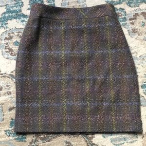 J. Crew wool plaid skirt